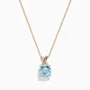 Necklaces & Pendants|Effy Jewelry Aquarius 14K Rose u0026 White Gold Aquamarine and Diamond Pendant