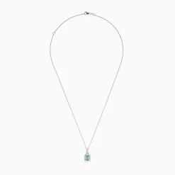 Necklaces & Pendants|BH Multi Aquarius 14K White Gold Aquamarine and Diamond Pendant, 2.62 TCW