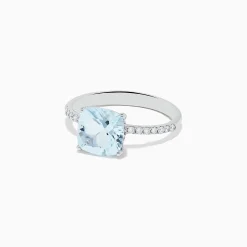 Rings|BH Multi Aquarius 14K White Gold Aquamarine and Diamond Ring