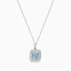 Necklaces & Pendants|Effy Jewelry Aquarius 14K White Gold Aquamarine and Diamond Pendant