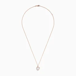 Necklaces & Pendants|Effy Jewelry Aurora 14K Rose Gold Diamond and Heart Opal Pendant
