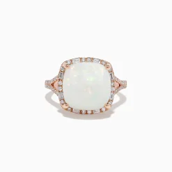 Rings|BH Multi Aurora 14K Rose Gold Opal and Diamond Ring