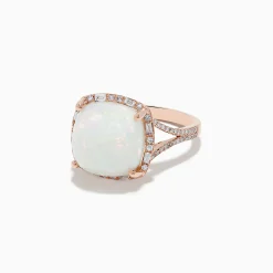 Rings|BH Multi Aurora 14K Rose Gold Opal and Diamond Ring