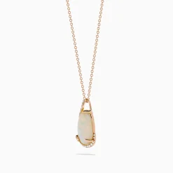 Necklaces & Pendants|Effy Jewelry Aurora 14K Rose Gold Opal and Diamond Pendant