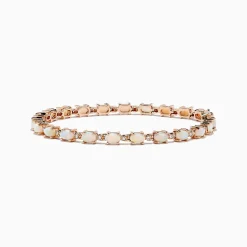Bracelets|BH Multi Aurora 14K Rose Gold Opal Tennis Bracelet, 4.72 TCW