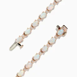 Bracelets|BH Multi Aurora 14K Rose Gold Opal Tennis Bracelet, 4.72 TCW