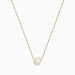 Necklaces & Pendants|BH Multi Aurora 14K Yellow Gold Bezel Set Opal Necklace, 0.55 TCW