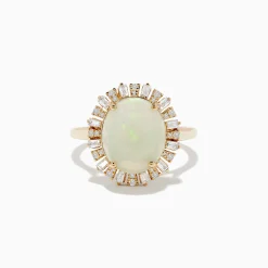 Rings|Effy Jewelry Aurora 14K Yellow Gold Opal Diamond Ring