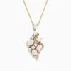 Necklaces & Pendants|Effy Jewelry Aurora 14K Yellow Gold Opal and Diamond Pendant