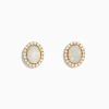 Earrings|Effy Jewelry Aurora 14K Yellow Gold Opal and Diamond Stud Earrings
