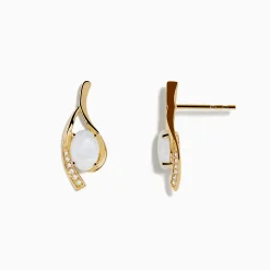 Earrings|Effy Jewelry Aurora 14K Yellow Gold Opal and Diamond Earrings