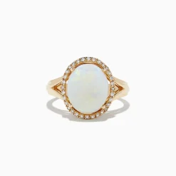 Rings|BH Multi Aurora 14K Yellow Gold Opal and Diamond Ring, 2.64 TCW