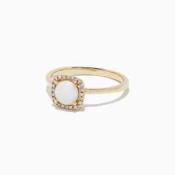 Rings|BH Multi Aurora 14K Yellow Gold Opal and Diamond Ring, 0.62 TCW