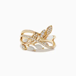 Rings|BH Multi Aurora 14K Yellow Gold Opal and Diamond Ring