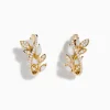 Earrings|Effy Jewelry Aurora 14K Yellow Gold Opal and Diamond Earrings