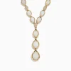 Necklaces & Pendants|Effy Jewelry Aurora 14K Yellow Gold Opal and Diamond Y Necklace