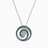 Necklaces & Pendants|Effy Jewelry Bella Bleu 14K White Gold Blue and White Diamond Pendant, 1.18 TCW