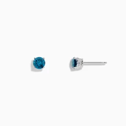 Earrings|Effy Jewelry Bella Bleu 14K White Gold Blue Diamond Stud Earrings
