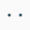 Earrings|Effy Jewelry Bella Bleu 14K White Gold Blue and White Diamond Earrings 0.50 TCW