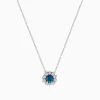 Necklaces & Pendants|Effy Jewelry Bella Bleu 14K White Gold Blue and White Diamond Pendant 1.60 TCW