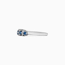Rings|BH Bella Bleu 14K White Gold Blue and White Diamond Ring, 0.58 TCW