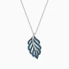 Necklaces & Pendants|Effy Jewelry Bella Bleu 14K White Gold Blue and White Diamond Pendant, 0.86 TCW