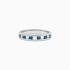 Rings|BH Multi Bella Bleu 14K White Gold Blue and White Diamond Ring, 0.50 TCW