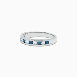 Rings|BH Multi Bella Bleu 14K White Gold Blue and White Diamond Ring, 0.50 TCW