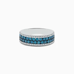 Rings|Effy Jewelry Bella Bleu 14K White Gold Blue and White Diamond Ring, 1.12 TCW