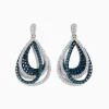Earrings|Effy Jewelry Bella Bleu 14K White Gold Blue and White Diamond Earrings