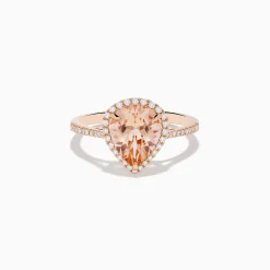 Rings|Effy Jewelry Blush 14K Rose Gold Morganite and Diamond Ring