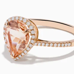 Rings|Effy Jewelry Blush 14K Rose Gold Morganite and Diamond Ring