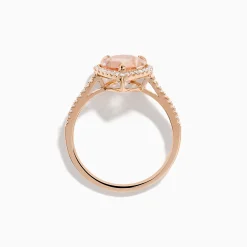 Rings|Effy Jewelry Blush 14K Rose Gold Morganite and Diamond Ring