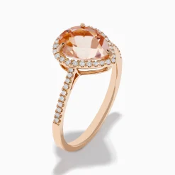 Rings|Effy Jewelry Blush 14K Rose Gold Morganite and Diamond Ring
