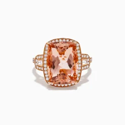 Rings|Effy Jewelry Blush 14K Rose Gold Morganite and Diamond Cocktail Ring