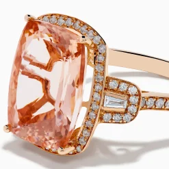 Rings|Effy Jewelry Blush 14K Rose Gold Morganite and Diamond Cocktail Ring