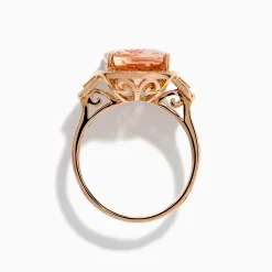 Rings|Effy Jewelry Blush 14K Rose Gold Morganite and Diamond Cocktail Ring
