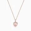 Necklaces & Pendants|Effy Jewelry Blush 14K Rose Gold Morganite and Diamond Heart Pendant, 1.88 TCW