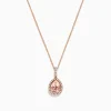 Necklaces & Pendants|BH Multi Blush 14K Rose Gold Morganite and Diamond Pendant, 1.75 TCW