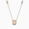 Necklaces & Pendants|Effy Jewelry Blush 14K Rose Gold Morganite and Diamond Necklace, 1.16 TCW