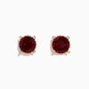 Earrings|BH Multi Bordeaux 14K Yellow Gold Garnet and Diamond Earrings, 11.32 TCW