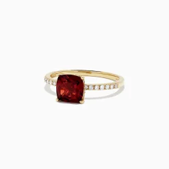 Rings|BH Multi Bordeaux 14K Yellow Gold Garnet and Diamond Ring, 1.66 TCW