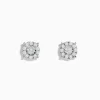 Earrings|Effy Jewelry Bouquet 14K White Gold Diamond Cluster Stud Earrings 0.96 TCW