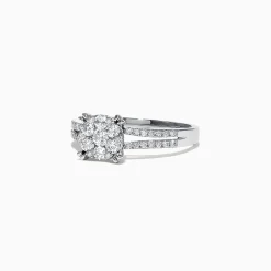 Rings|Effy Jewelry Bouquet 14K White Gold Diamond Cluster Ring, 0.56 TCW