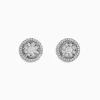Earrings|Effy Jewelry Bouquet 14k White Gold Diamond Cluster Stud Earrings 0.99 TCW