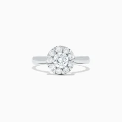 Rings|BH Multi Bouquet 14K White Gold Diamond Cluster Ring, 0.98 TCW