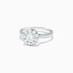 Rings|BH Multi Bouquet 14K White Gold Diamond Cluster Ring, 0.98 TCW