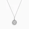 Necklaces & Pendants|Effy Jewelry Bouquet 14K White Gold Diamond Cluster Pendant 1.04 TCW