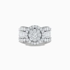 Rings|BH Multi Bouquet 14K White Gold Diamond Cluster Ring, 2.51 TCW