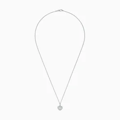 Necklaces & Pendants|Effy Jewelry Bouquet 14K White Gold Diamond Heart Pendant, 0.45 TCW